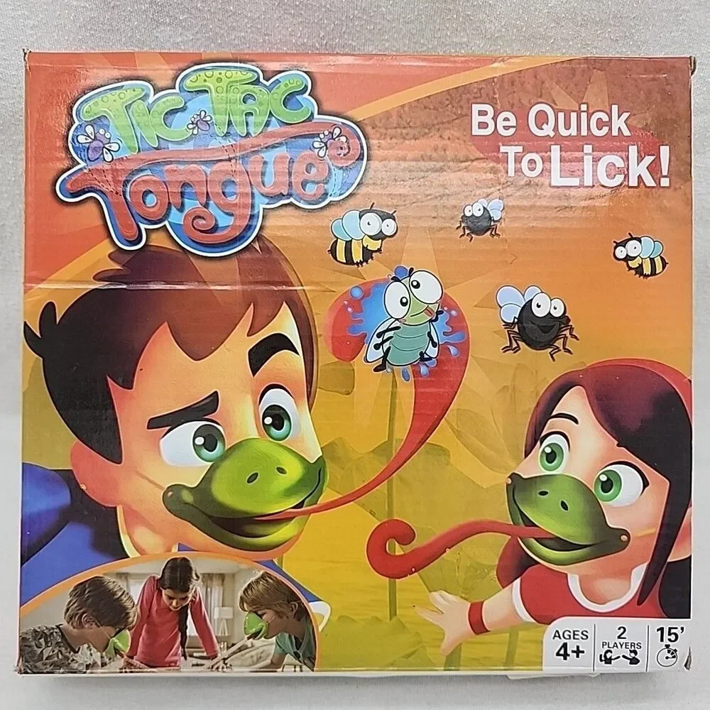 Game TIC TAC Tongue Be Quick to Lick The Bugs 4+ Family Games New Open Box